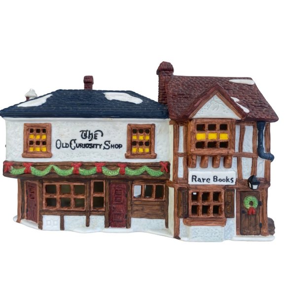 Deptment 56 Dickens Village Series The Old Curiosity Shop & Rare Book Store #590 - Picture 1 of 7
